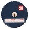 Navy Suede Mat Board for 28x28 Frames - Circle Opening for 8x8 Photos